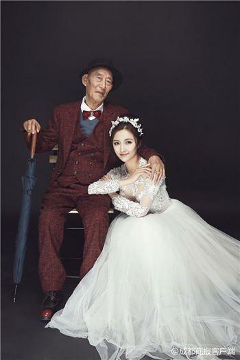 這組婚紗照感動億萬人 不過嬌美新娘身旁不是新郎 而是 | 爺爺 | 病重 | 符雪薇